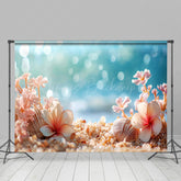 Lofaris Floral Under The Sea Shells Bokeh Photo Backdrop